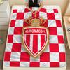 AS Monaco Printed Flannel Blanket, soft throw for bedroom sofa, washable,soccer fan merchandise, great gift.