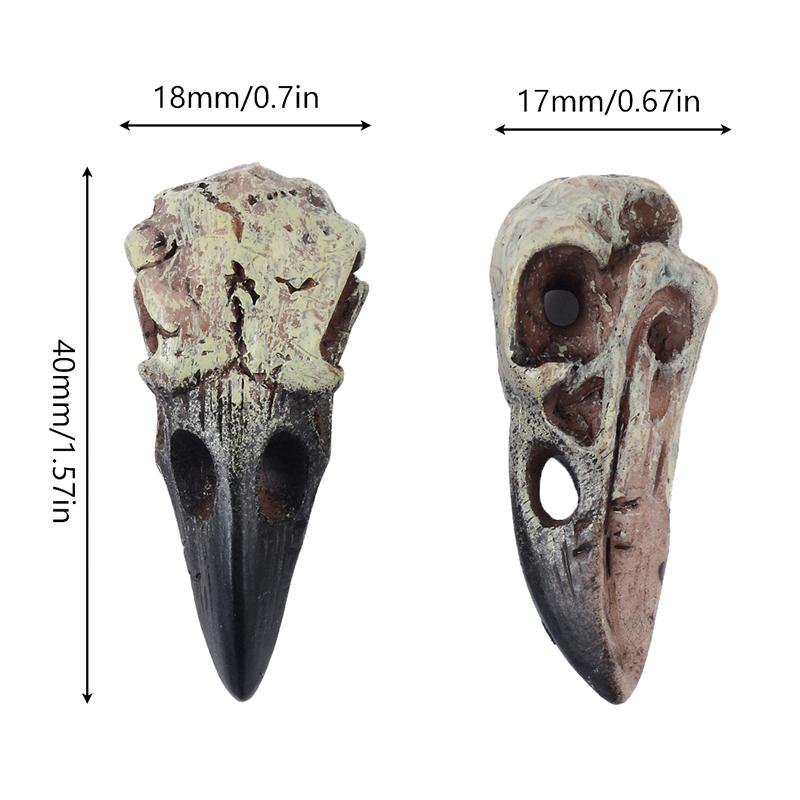 [LA]1Pc Crow Skull Pendant For Adult Halloween Goths Jewelry Resin Raven Skull Pendant Party Decorations Novelty Jewelry Gift
