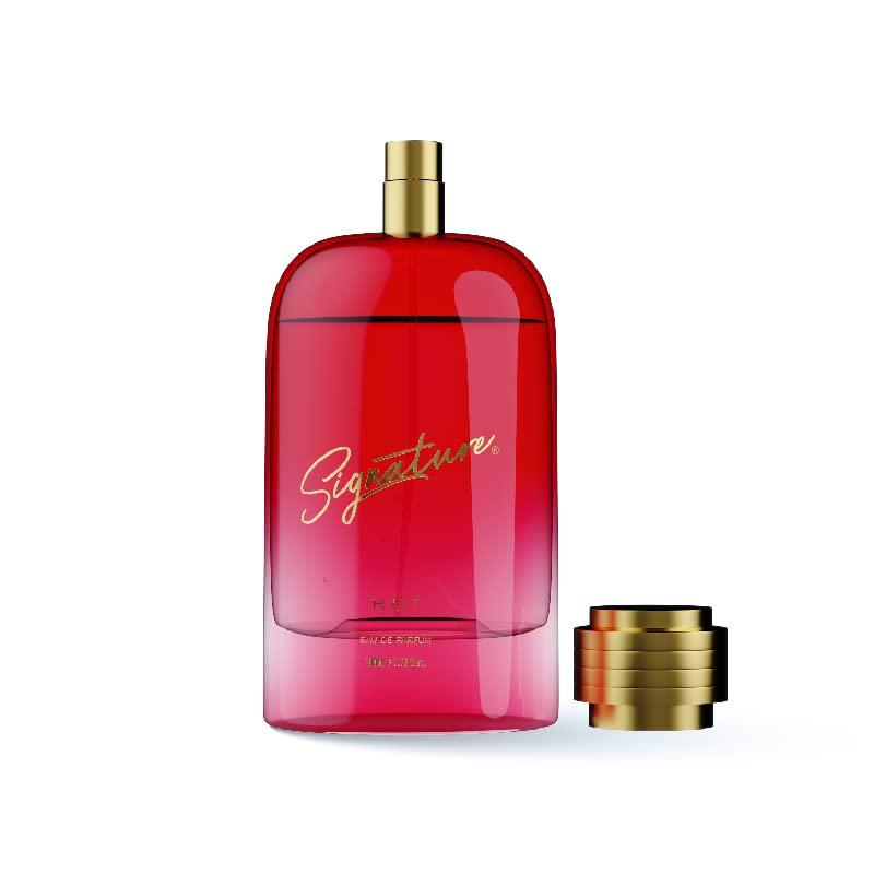 Парфюм Signature HOT - 100 мл | Парфюмированная вода | Для мужчин и женщин | Бодрящий и пленительный аромат | Роскошный стойкий аромат | Упаковка из 1 шт.