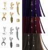 26pcs Dread Locks Dreadlocks Beads Metal Cuff Clips Hair Braid Tubes Hollow Out Hair Ring Women