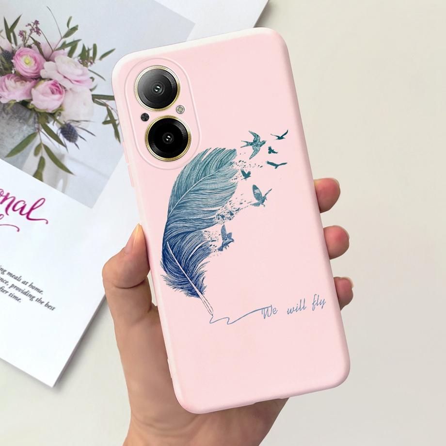 Case For Oppo Realme C67 4G RMX389 Phone Cases Black Cat Moon Night Soft Silicone Shockproof Back Cover For RealmeC67 4G Funda