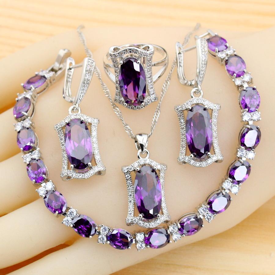 Luxe AAA Zircon Set Jewelry Earrings Rings Bracelet Necklace Mothers Day Gift