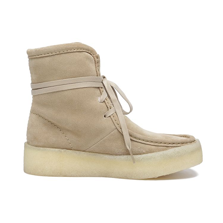 Clarks Оригинальные ботильоны на шнуровке с круглым носком для женщин, светло-коричневые 261634124