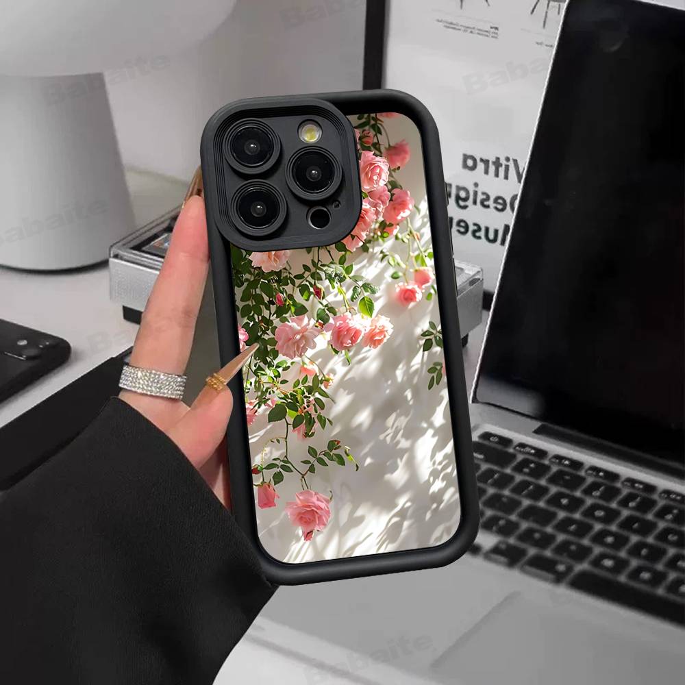 Абстрактный чехол для телефона «Цветочный рынок» для iPhone 17 16 15 14 13 12 11 Pro Max Plus Силиконовый противоударный чехол