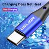 USLION Кабель USB Type C 3A, зарядное устройство USB-C для быстрой зарядки для Xiaomi Mi 9 8, Samsung S10 S9 Oneplus 7 6t 6, кабель USBC для передачи данных Type-C