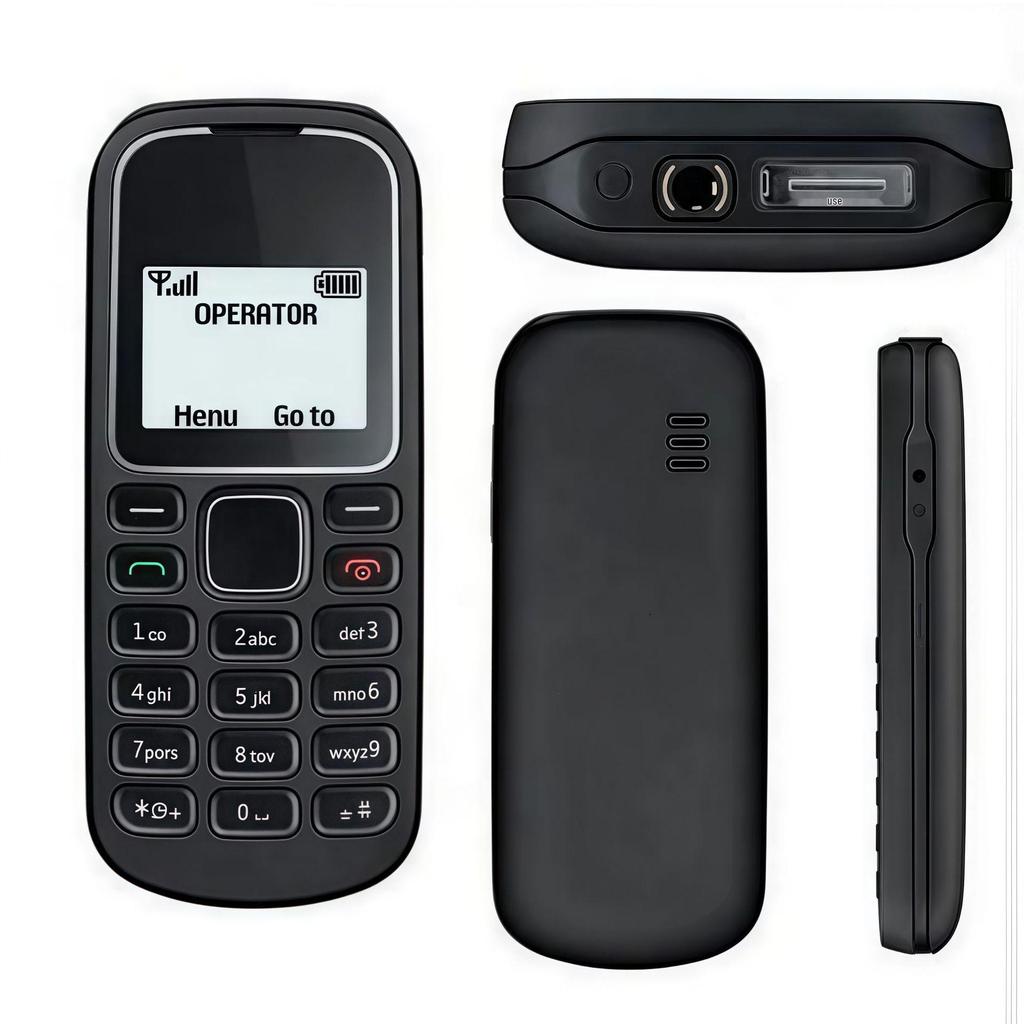 GSM2G Кнопочный телефон для пожилых: Компактный Candybar с кнопками, идеально подходит для резервного использования и зарубежных поездок.