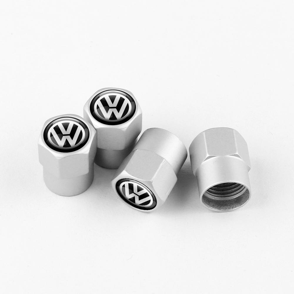 CJOZW1 Auto Wheel Tire Hub Valve Stem Cap GTI Emblem Car Styling Accessories for Volkswagen VW Passat Touran Golf Polo Beetle RLINE R