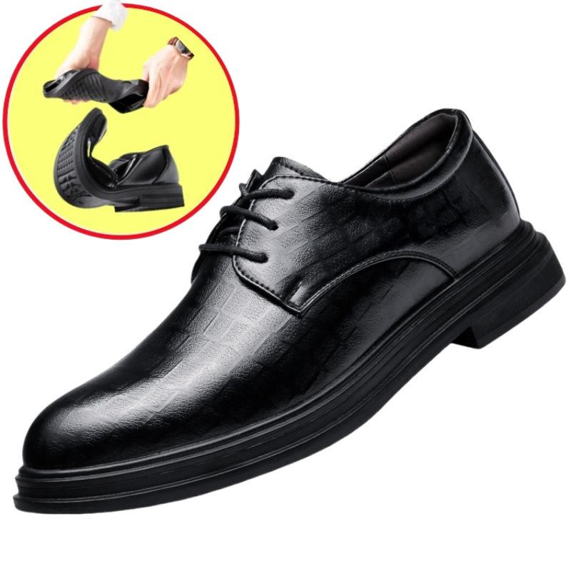 Hy повседневные кожаные туфли мужские из натуральной кожи с мягкой подошвой 2024 года, новые универсальные деловые деловые дышащие мужские