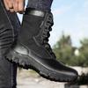 Мужские пустынные боевые ботинки боковая молния мужские ботинки для улицы мужская обувь для хайкинга тренировочные тактические ботинки износостойкая мужская обувь