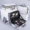 Female Alligator Makeup Case Leather Professional Cosmetic Case Brushes Make Up Suitcase Women Travel Beautician Cosmetics Bag