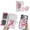 Съемный кошелек-книжка с цветами 2-в-1 для карт для iPhone 17 17Air 16 15 14 Plus 13 12 Pro Max, чехол со шнурком и поддержкой зарядки Magsafe