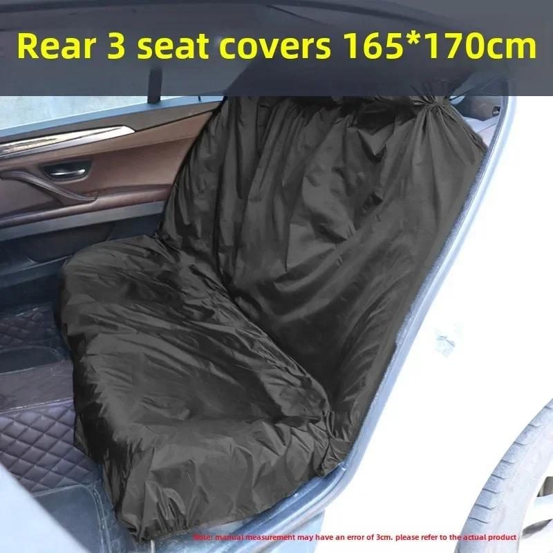 Universal Black Car Seat Cover Repair Waterproof Antifouling Dust Proof Cargo Boot Mat with Steering Wheel Protective Cover