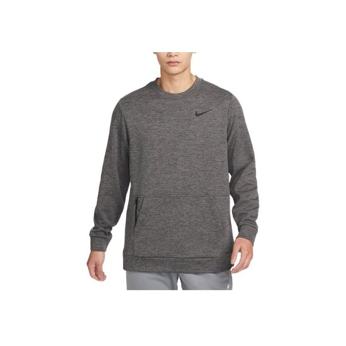 Nike Therma Training Sport Fleece Pullover Long Sleeve Sweatshirt Men Tops Charcoal-Black CU7272-071