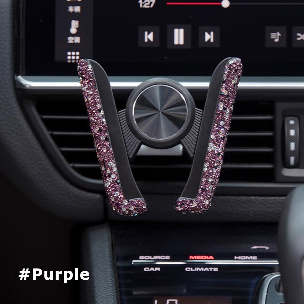 Car Phone Holder Women Diamond Crystal Car Air Vent Mount Holder Mobile Phone Holder Stand In Car Bracket Interior Accessories