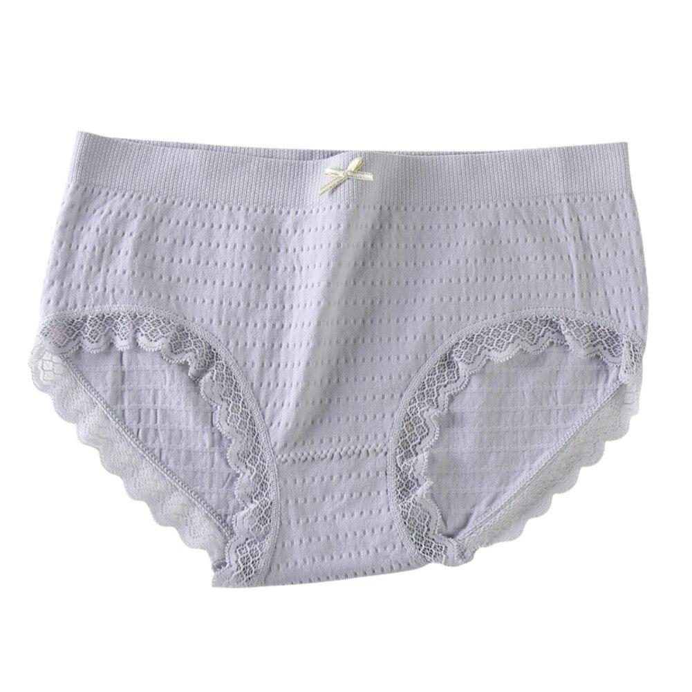 Женское нижнее белье с кружевной отделкой, трусики-бикини для женщин, бесшовные хипстерские дышащие мягкие эластичные трусики со средней посадкой