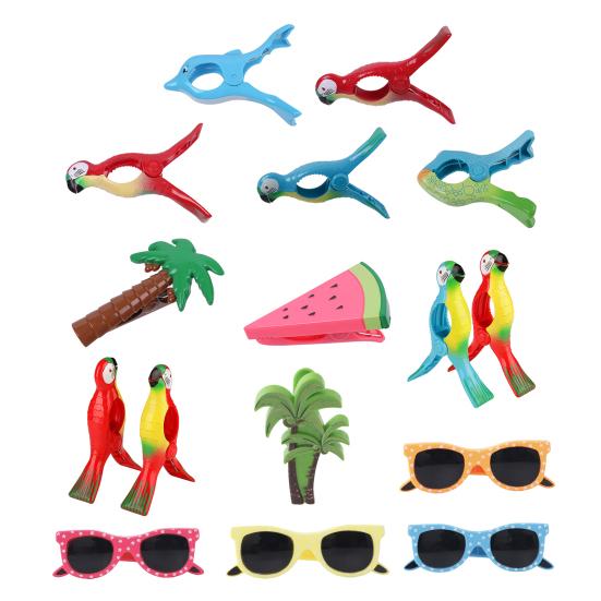 Зажим для полотенца Тропический дизайн Ветрозащитный для одежды шляп банных пляжных полотенец