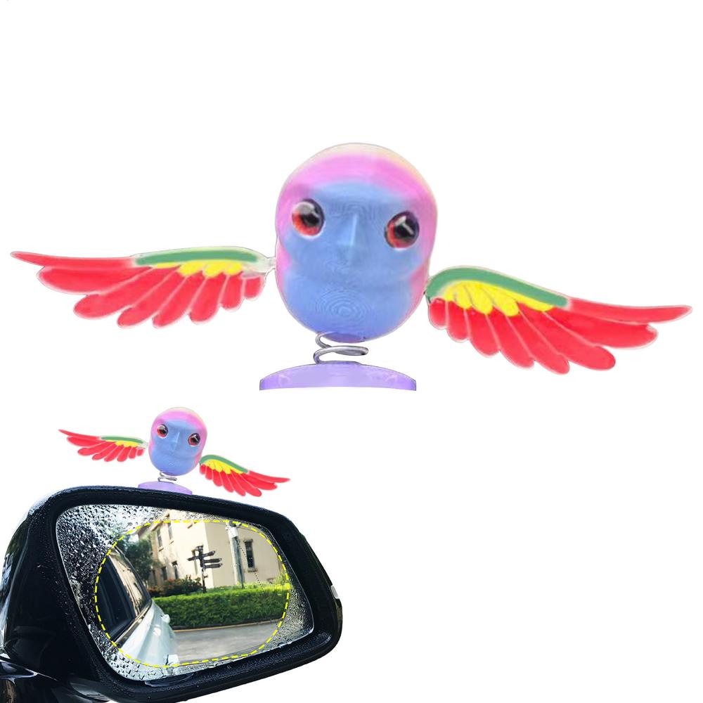 Flapping Bird Car Decoration 3D Printed Automotive Decoration Wind-Powered Exterior Rearview Mirror Decor For Car Owners Drivers