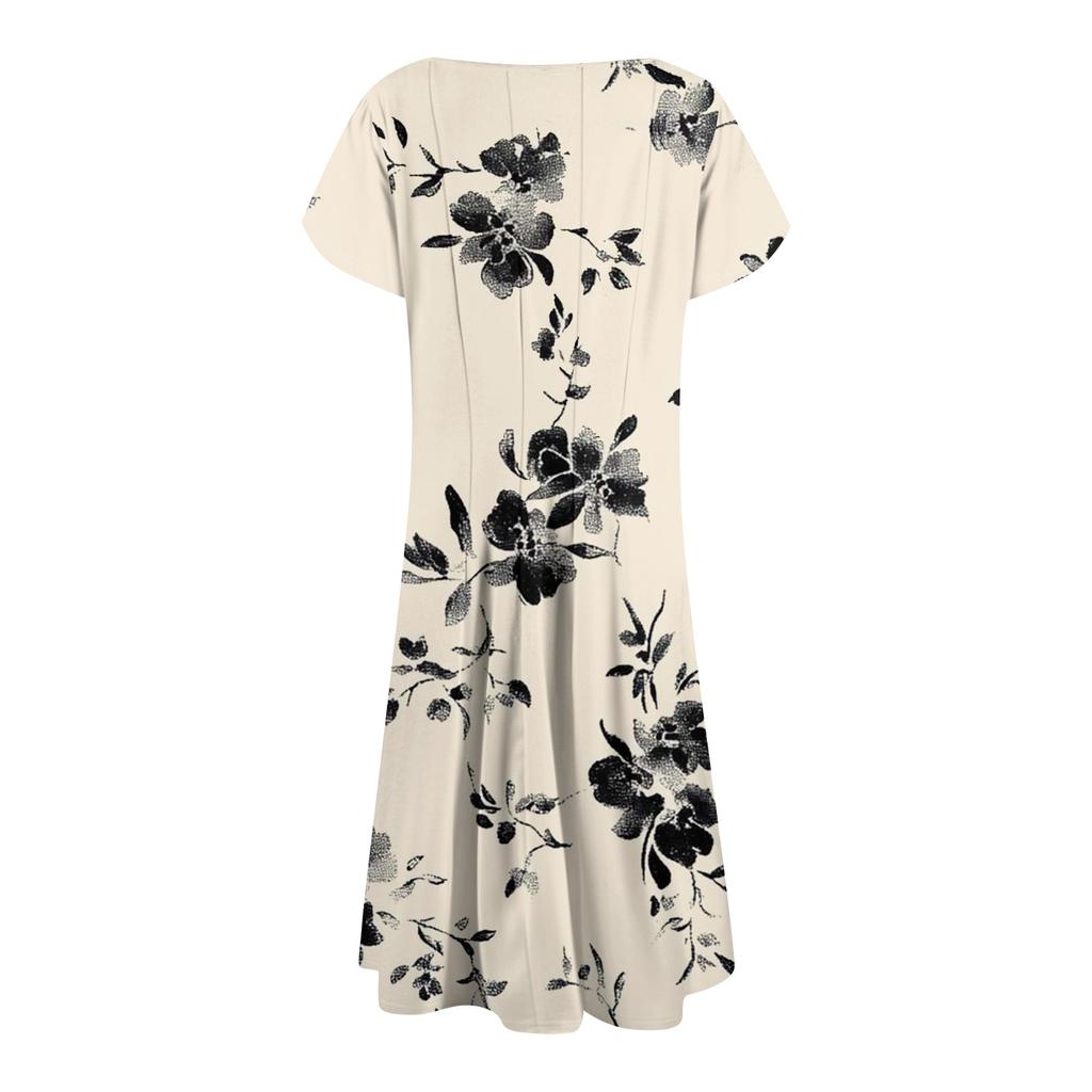 Женское повседневное модное платье миди с круглым вырезом и коротким рукавом, модное свадебное платье для гостей