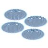 4PCS 9in Salad Plate Fruit Plate Dessert Cake Dishes Pastry Tray Tableware DecorationDark Blue Grid