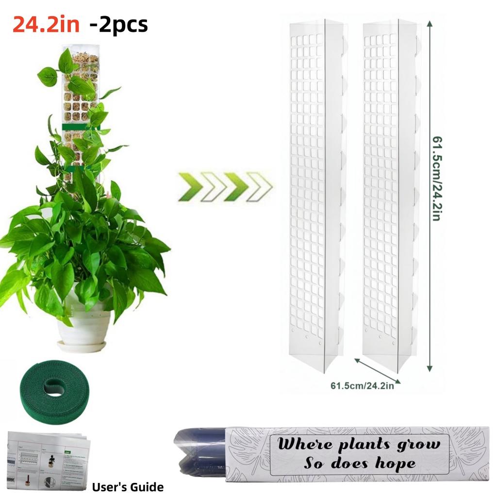 2/4/6Pcs Climbing Plant Water Moss Column Indoor Moss Pole Plants Plastic Pole for Sphagnum Support Potted Plants Sticks Creeper