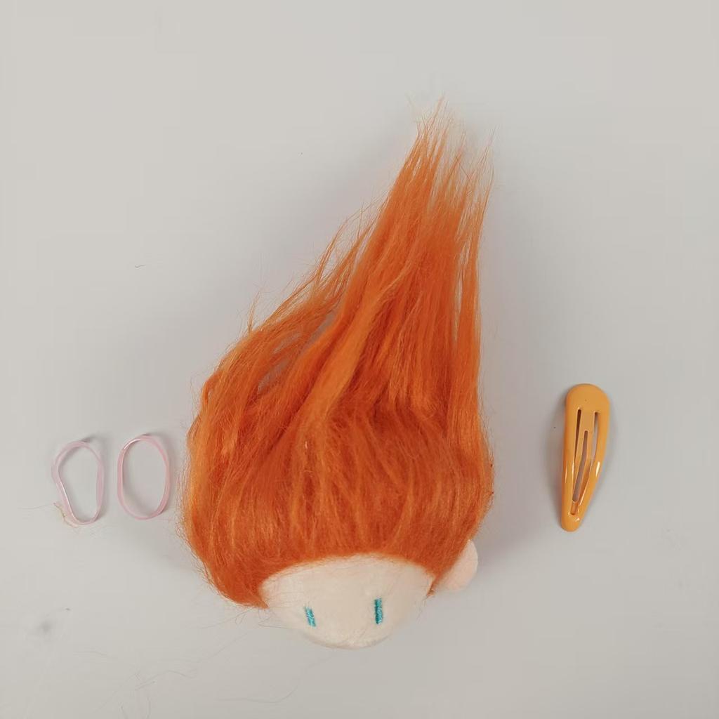 Cute Ball Head Fried Hair Doll Cotton Doll Pendant Doll Plush Keychain Bag Small Gift Female