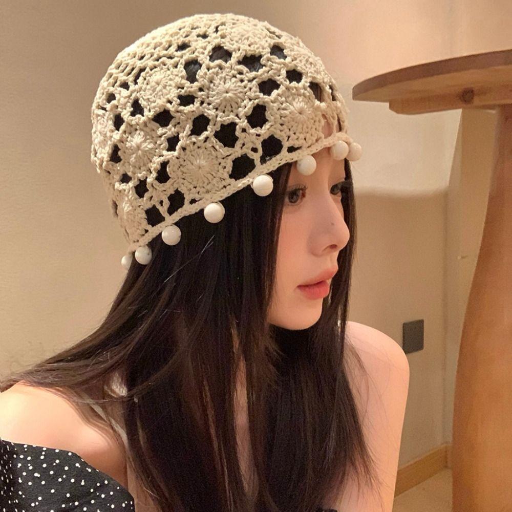 Цветочные вязаные шапки милая этническая шапка милая вязаная шапка для улицы