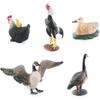 Simulation Hen Fighting Hen Hen Back Chick Canada Goose Farm Poultry Chicken Duck Goose Animal Model Ornament Export