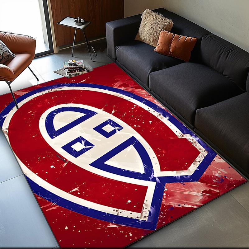 Canadiens Area Rug Suitable for Indoor And Outdoor,Carpets for Playroom, Homes, Offices, Living Rooms,Home Decor,Christmas Fan Gift