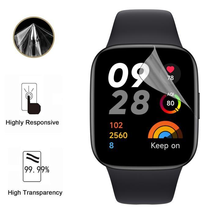 Protection écran pour Xiaomi Redmi Watch 2 [Pack 6] Film Plastique Protecteur Résistant Ultra Mince Phonillico