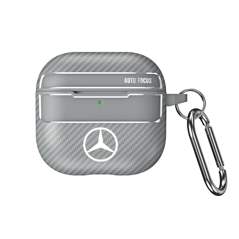 Earphone Case For Airpods Bluetooth Headset Protection Shell With Carabiner For Mercedes Benz GLC GLB GLE GLS W212 W205 Stickers w1