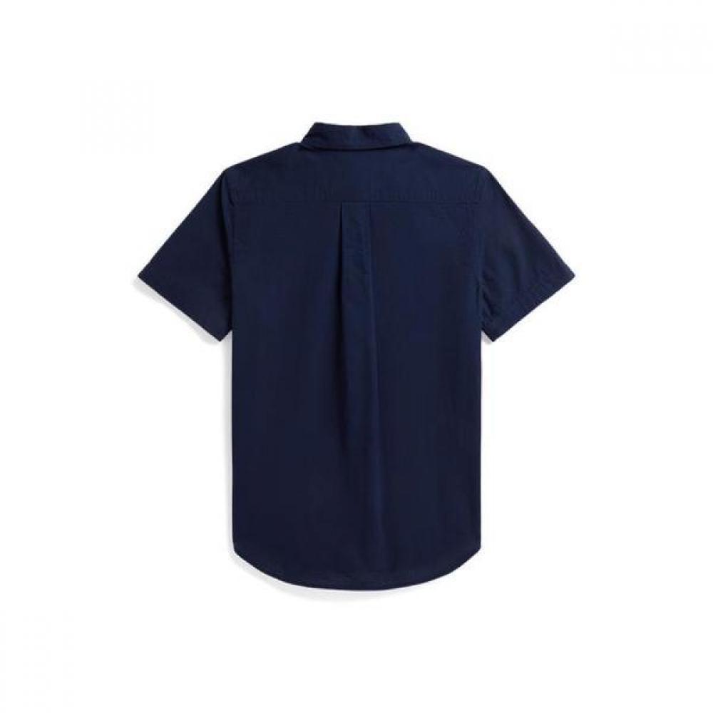 Polo Ralph Lauren Boys 8 18 Cotton Seersucker Short Sleeve Shirt