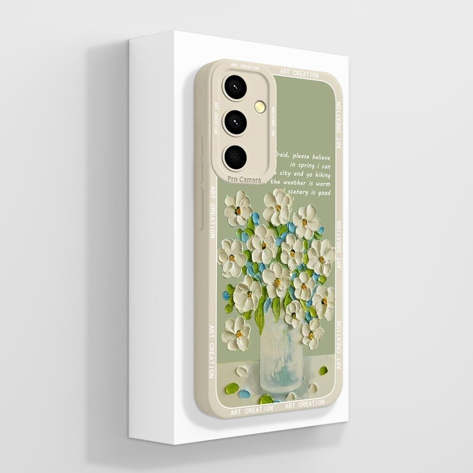 For Samsung A35 5G Case Cute Funda For Galaxy A 35 Phone Back Cover Soft Liquid Silicone Camera Protection Shockproof Bumper