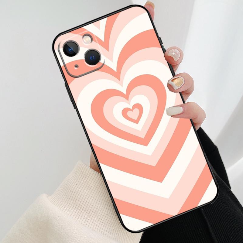 Красочный Круглый Чехол-Сердечко Любовь для iPhone 17 Pro Max 16 15 11 13 12 14 Pro Max mini 15 16 Plus 16e 17 Air