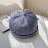 Dome Brimless Hat Unisex Solid Color Bucket Cap Vintage Melon Docker Cap  Summer
