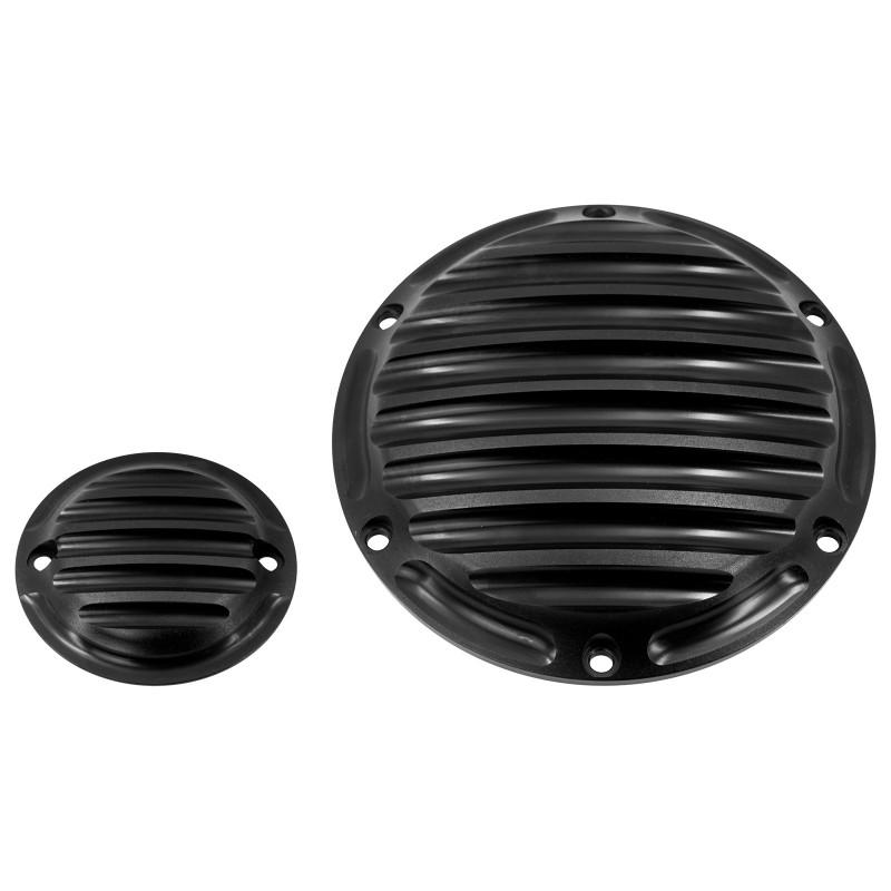 Harley Sportster Engine Side Cover Clutch Grille Black White Panda Finish Aftermarket Motorcycle Part