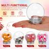 Lurrose 9-Piece Clear Plastic Snow Globe DIY Kit, 270ml Spherical Globes for Holiday Decorations and Kids' Crafts