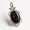 Natural Multicolor Opal 26 Ct Certified 925 Sterling Silver October Gems Pendant