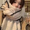 Angola Red Imitation Cashmere Hemming High-end Knitted Wool Scarf Student Couple Winter Warm Scarf