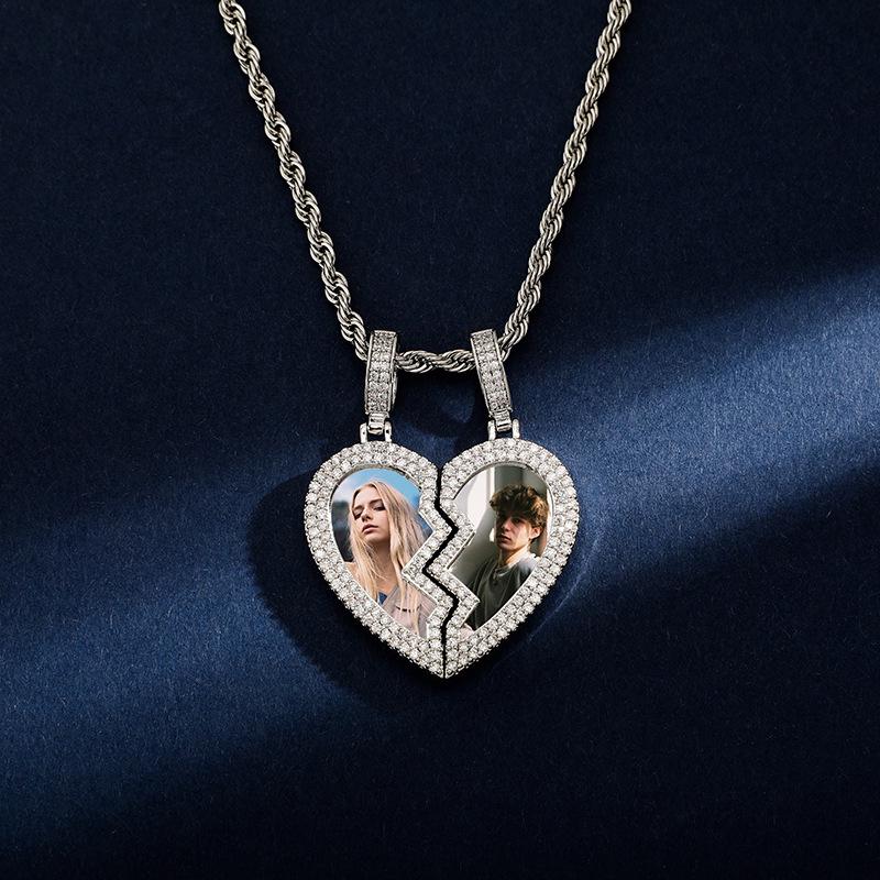 Кулон Jinao Heartbreak Memory Pendant: Европейское и американское колье-рамка для фотографий, сделанное своими руками.