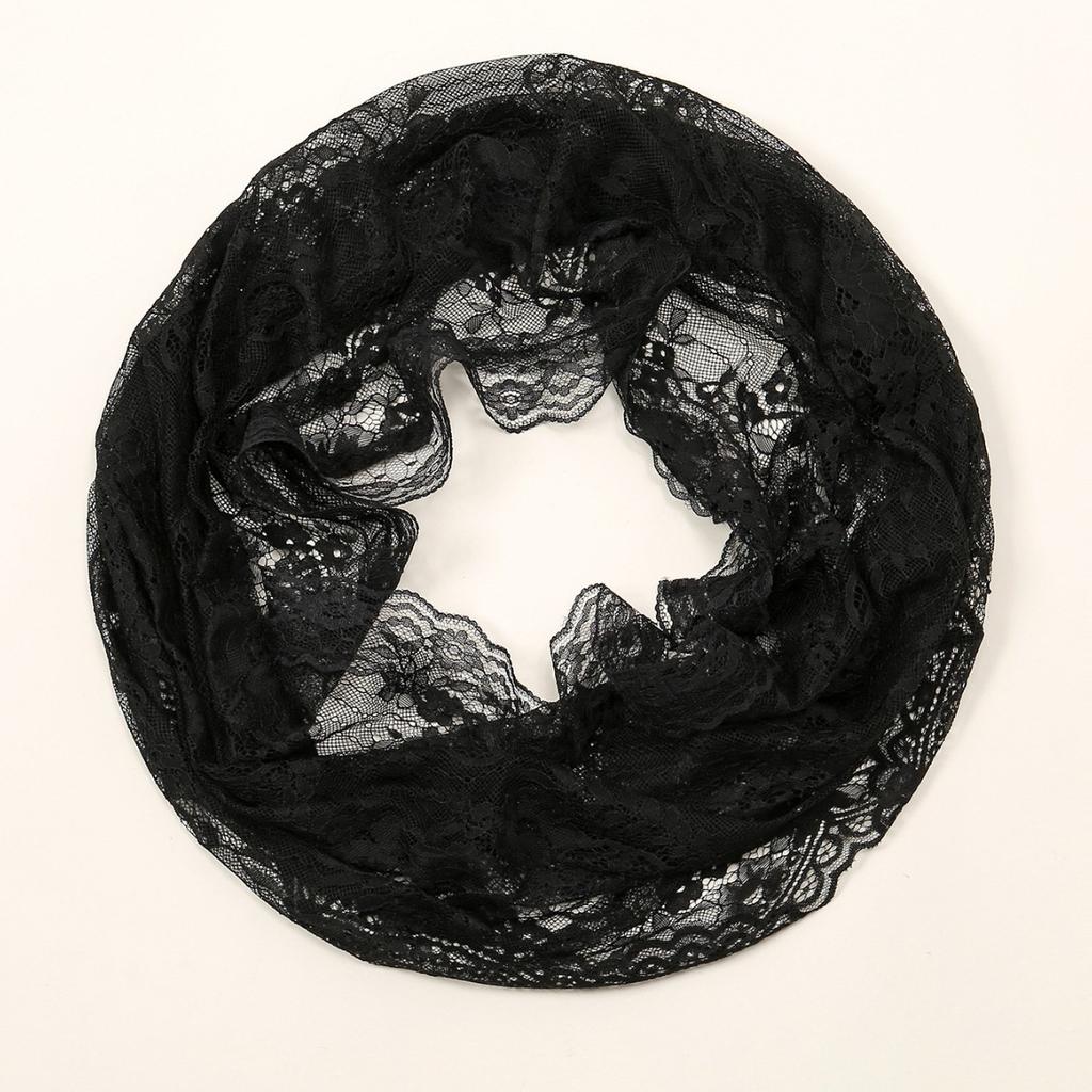 Белый Черный Женский Кружевной Кольцо Шарф Новый Однотонный Сквозной Шарфы Мягкий Женский Шаль Платок Свадебный Накидка Шали Корейский Стиль