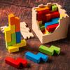 3D Деревянный Конструктор Коробка IQ 3D Деревянные Головоломки IQ Головоломка Разум Мозг Головоломка Детские Подарки