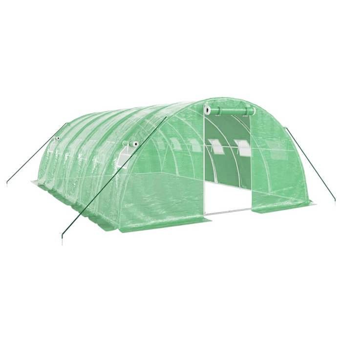 VidaXL Greenhouse with Green Steel Frame 24 M² 6x4x2 M, Polytunnel, Cold Frame, Tomato Greenhouse, Garden Greenhouse, 3188062