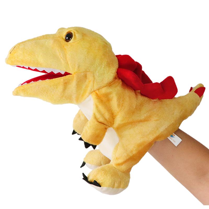 Dinosaur Hand Puppet Plush Toys Kindergarten Performance Hand Control Triceratops Open Mouth Tyrannosaurus Hand Puppets Toy