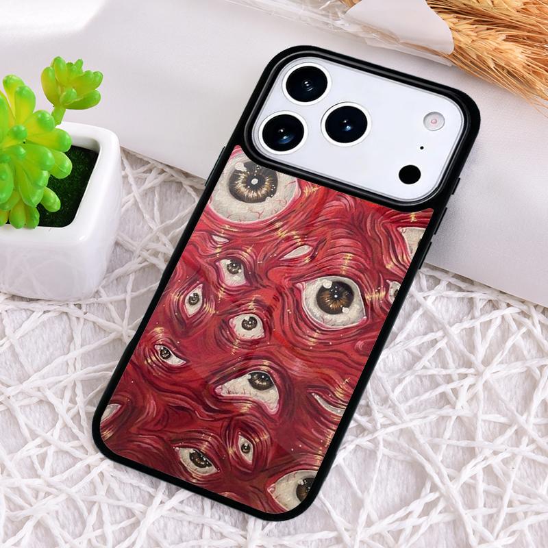 Чехол для телефона «Страшное лицо, глаза» ударопрочный для iPhone 17 Air 16e 15 11 12 14 13 Pro Max Защитная крышка Coque