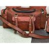 Мужская винтажная дорожная дорожная сумка из натуральной коричневой добротной кожи, дорожная ночная сумка для спортзала