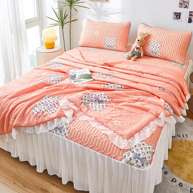 Домашний текстильный латексный чехол для матраса освежающий прохладный коврик комплект из 4 предметов моющийся коврик из ледяного шелка подзор для кровати домашний кондиционер одеяло мягкий коврик