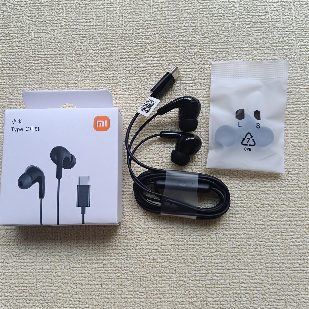 Original Type C Wired Headphones In Ear Headset Wired Earphones with Microphone Stereo Earbuds For Redmi POCO Huawei Samsung