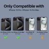 NORTHJO For iPhone 15 Pro/15 Pro Max Black Circles Camera Lens Protector Tempered Glass HD Clear 3D Full Coverage