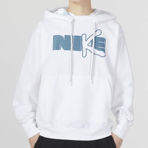 Nike Спортивная толстовка унисекс с принтом из крупных букв, повседневная, белая