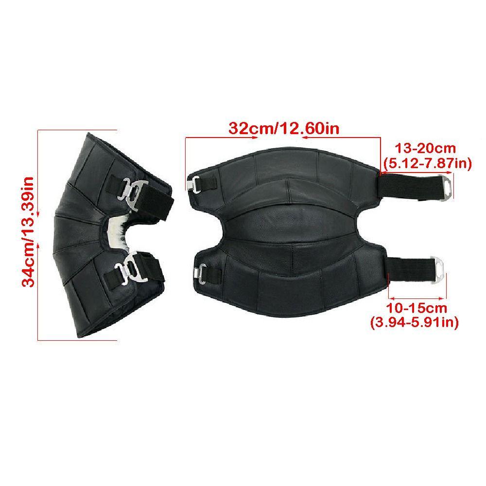 Windproof Motorcycle Kneepad Cowhide Thermal Leg Warmers Winter Knee Brace  Outdoor